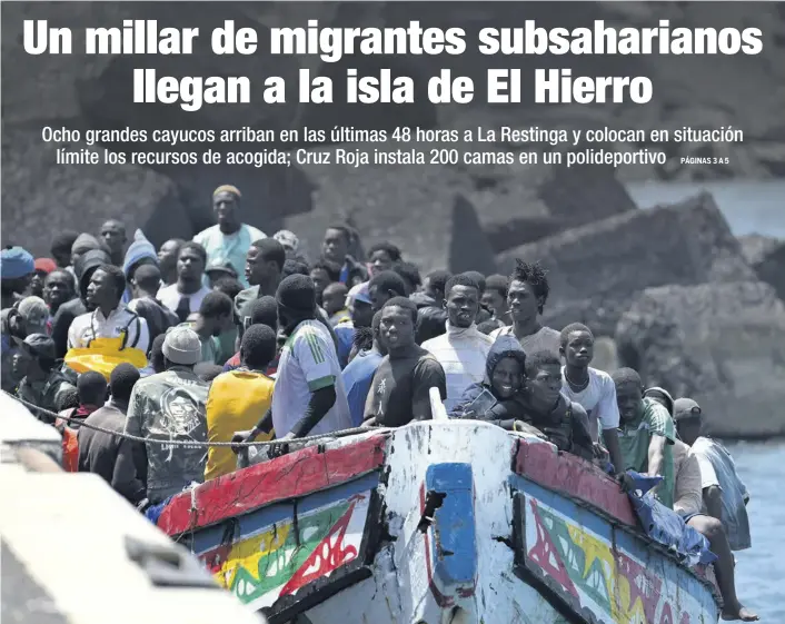 UN MILLAR DE MIGRANTES SUBSAHARIANOS LLEGAN A LA ISLA DE EL HIERRO