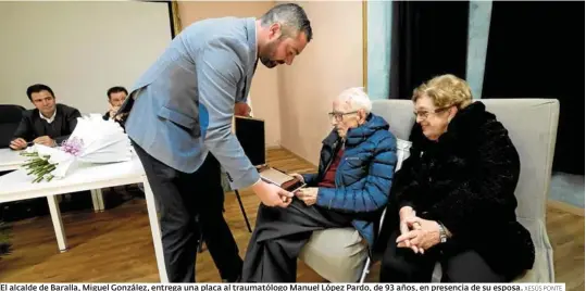 HOMENAJE EN BARALLA AL DOCTOR LÓPEZ PARDO