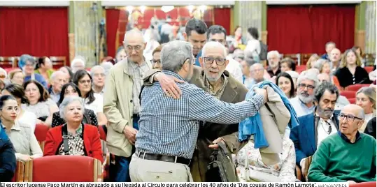 EMOTIVO HOMENAJE AL ESCRITOR PACO MARTÍN