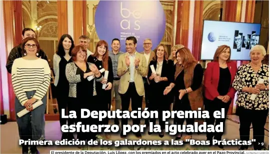 LA DEPUTACIÓN PREMIA EL ESFUERZO POR LA IGUALDAD