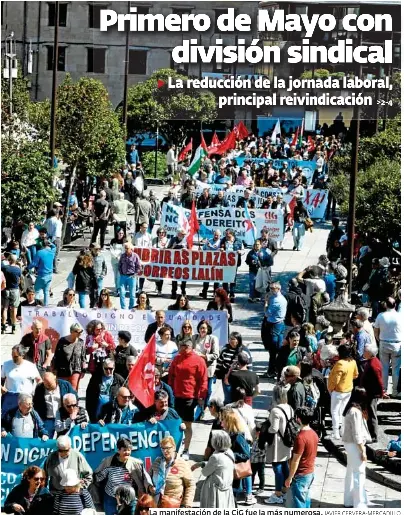 PRIMERO DE MAYO CON DIVISIÓN SINDICAL