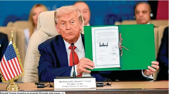 TRUMP BENDICE LA PAZ EN GAZA
