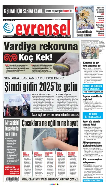 Evrensel Gazetesi - 3 Feb 2024