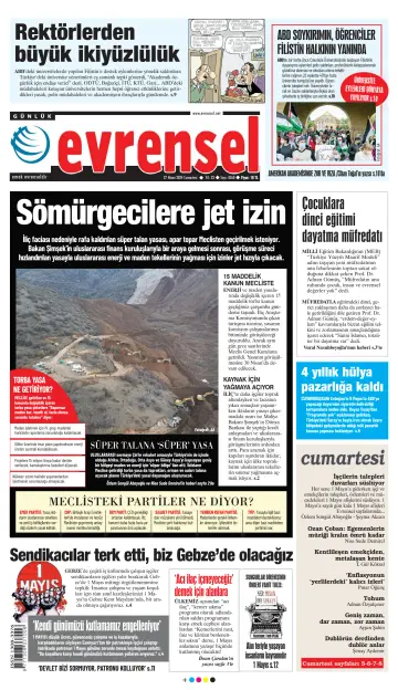 Evrensel Gazetesi - 27 апр. 2024