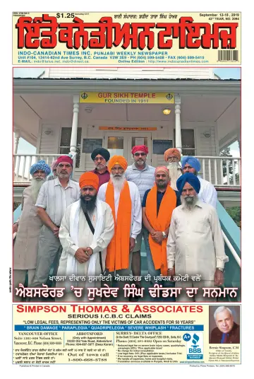 Indo-Canadian Times - 12 Sep 2019