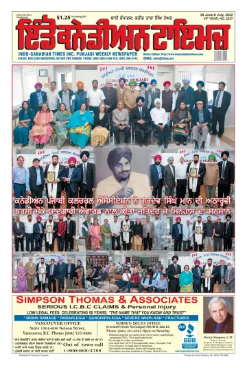 Indo-Canadian Times - 30 Jun 2022