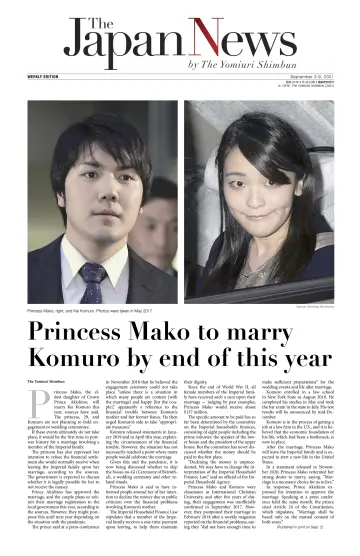 The Japan News by The Yomiuri Shimbun - 3 Sep 2021