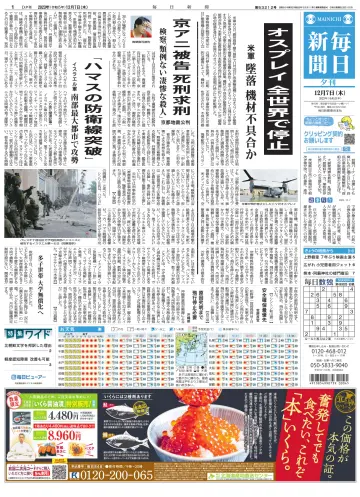 Mainichi Shimbun Evening Edition - 7 Dec 2023