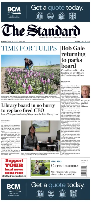 The Standard (St. Catharines) - 26 Apr 2024