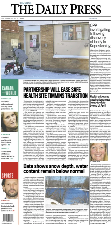 The Daily Press (Timmins) - 11 4月 2024