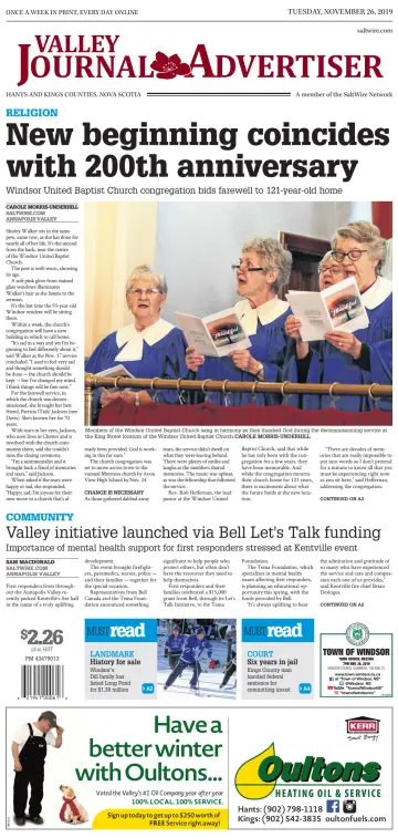 Valley Journal Advertiser - 26 Nov 2019