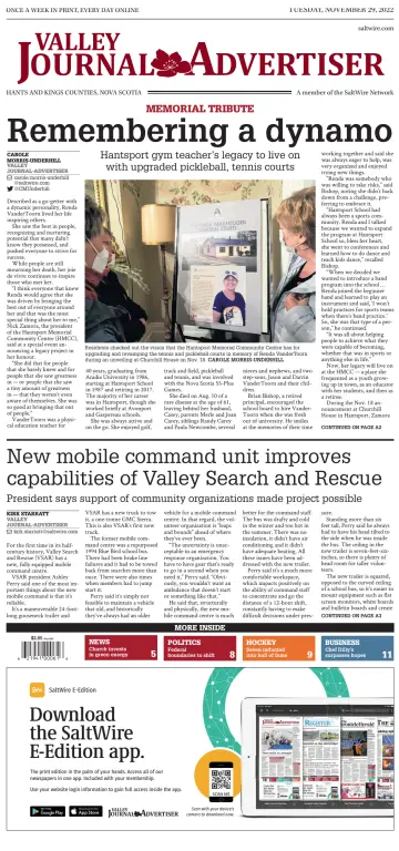 Valley Journal Advertiser - 29 Nov 2022