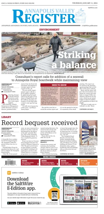 Annapolis Valley Register - 11 Ion 2024
