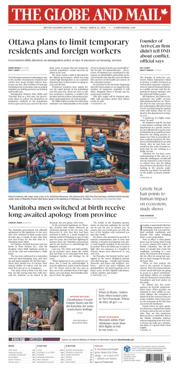 The Globe and Mail (BC Edition) - 22 Mar 2024