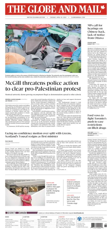 The Globe and Mail (BC Edition) - 30 Aib 2024