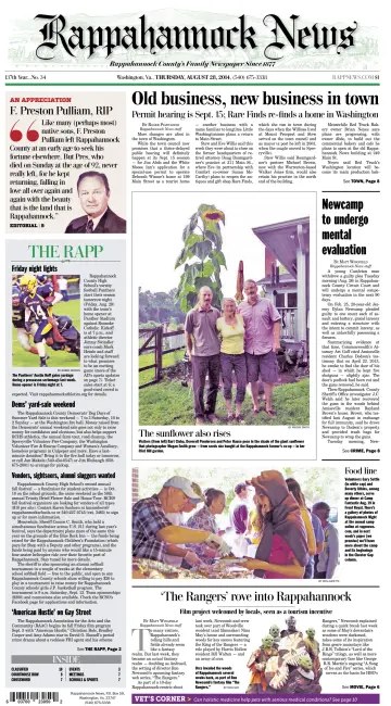 Rappahannock News - 28 Aug 2014