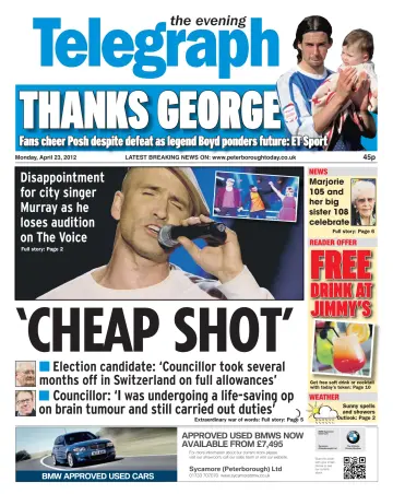 The Peterborough Evening Telegraph - 23 Apr 2012
