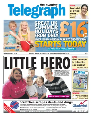 The Peterborough Evening Telegraph - 7 May 2012