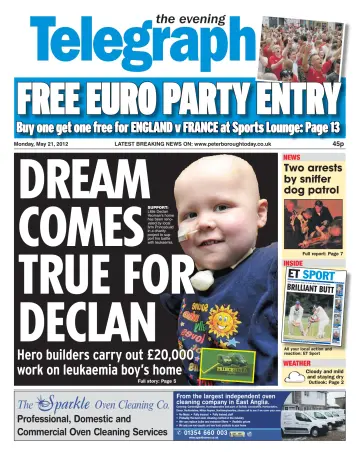 The Peterborough Evening Telegraph - 21 May 2012