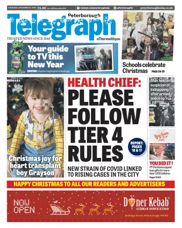 The Peterborough Evening Telegraph - 24 Dec 2020