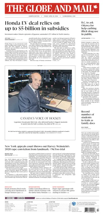 The Globe and Mail (Alberta Edition) - 26 abr. 2024