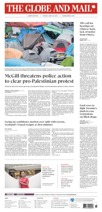 The Globe and Mail (Alberta Edition) - 30 abril 2024