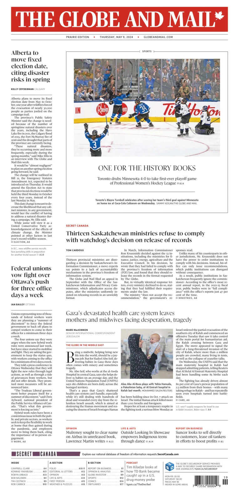 The Globe and Mail (Prairie Edition)