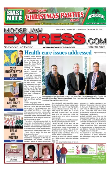 Moose Jaw Express.com - 3 Nov 2011