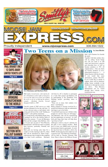 Moose Jaw Express.com - 1 Mar 2012