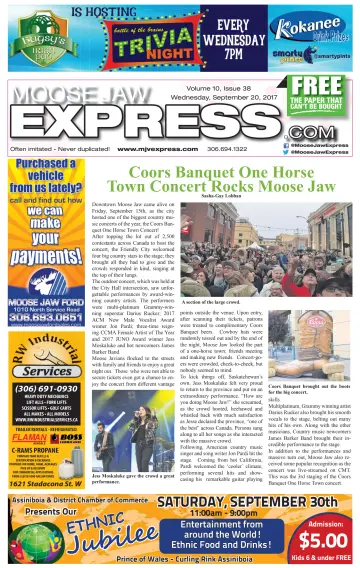 Moose Jaw Express.com - 20 Sep 2017