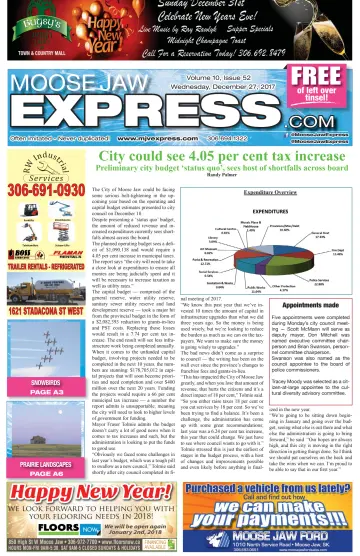 Moose Jaw Express.com - 27 Dec 2017