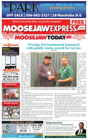Moose Jaw Express.com - 18 Mar 2020