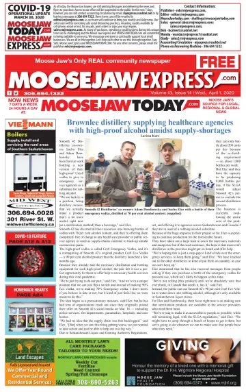 Moose Jaw Express.com - 1 Apr 2020