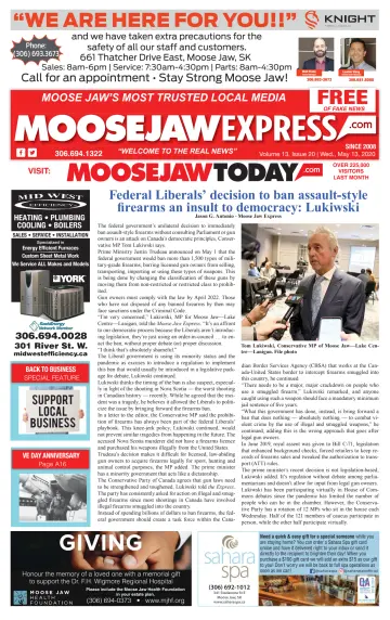 Moose Jaw Express.com - 13 May 2020