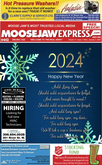 Moose Jaw Express.com - 03 一月 2024