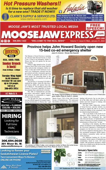 Moose Jaw Express.com - 31 一月 2024