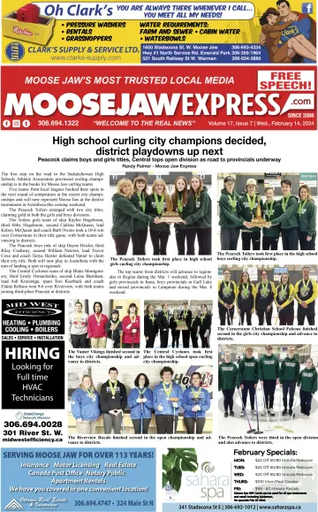 Moose Jaw Express.com - 14 Şub 2024