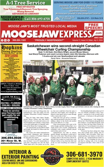 Moose Jaw Express.com - 3 Ebri 2024