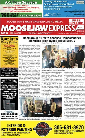 Moose Jaw Express.com - 17 4월 2024