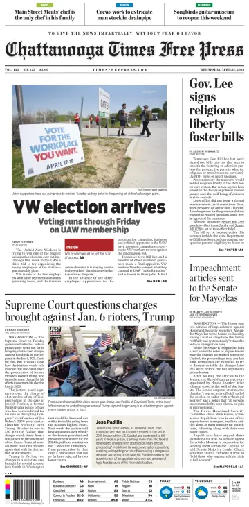 Chattanooga Times Free Press - 17 Ebri 2024