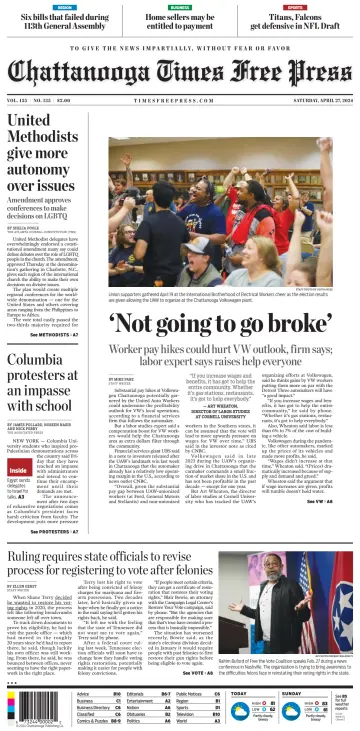Chattanooga Times Free Press - 27 四月 2024