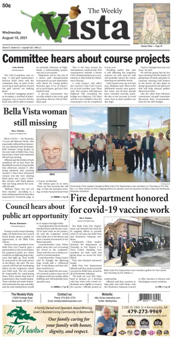 The Weekly Vista - 18 Aug 2021