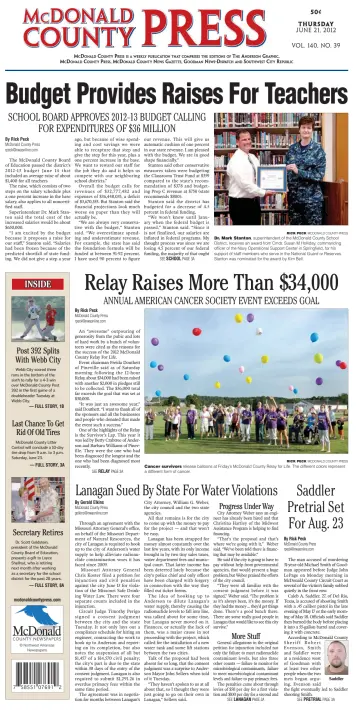 McDonald County Press - 21 Jun 2012