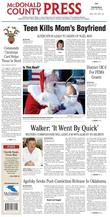 McDonald County Press - 29 Nov 2012