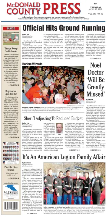 McDonald County Press - 25 Apr 2013