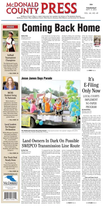 McDonald County Press - 5 Sep 2013