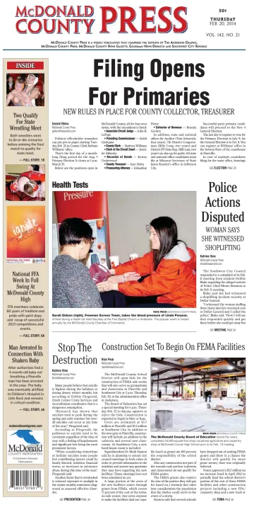 McDonald County Press - 20 Feb 2014