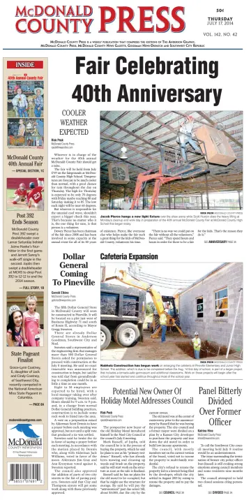 McDonald County Press - 17 Jul 2014
