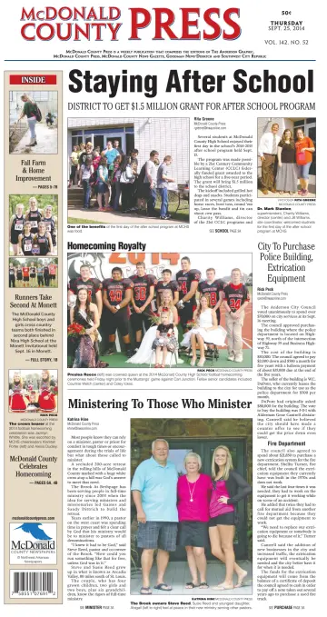 McDonald County Press - 25 Sep 2014