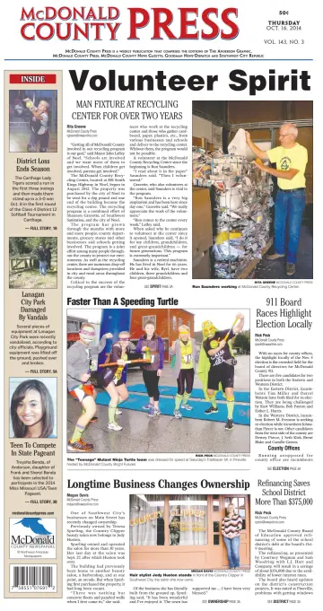 McDonald County Press - 16 Oct 2014